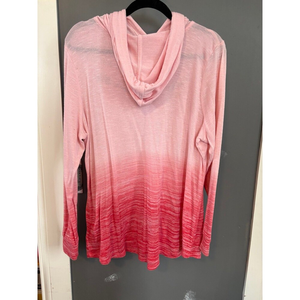 Torrid size 2 pink tie dye ombré hoodie sweatshirt - Picture 4 of 5